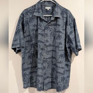 Peter Millar Short Sleeve, Button Up, Tropical Print, Cotton, Size XXL Shirt